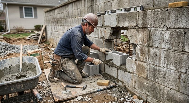 Block Wall Repair in Moncks Corner, SC