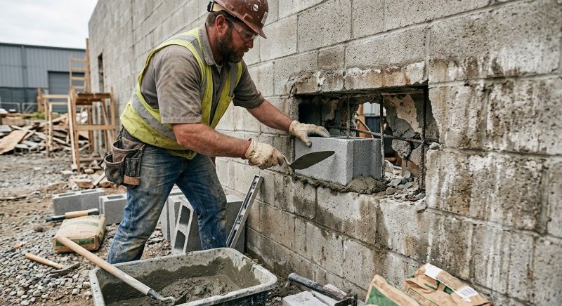 Cinder Block Wall Repair in Awendaw, SC