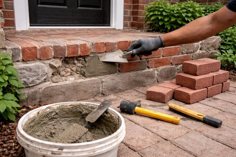 Entryway Brick Repair in North Charleston, SC