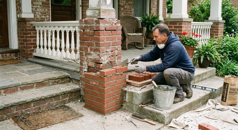 Porch Brick Repair in North Charleston, SC